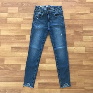 Kut from the Kloth Carlo Uneven Hem Skinny Jeans